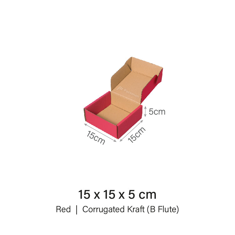 15 x 15 x 5cm Red Mailing Box (50pcs)