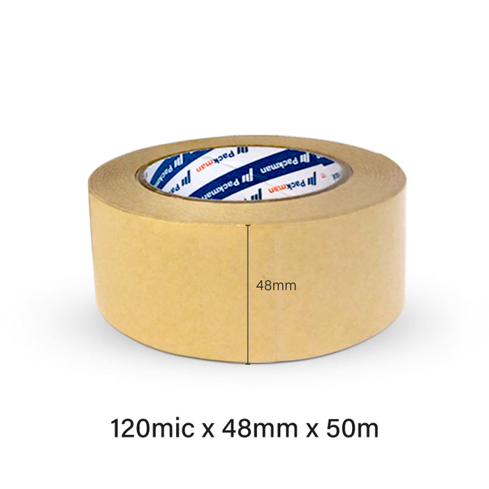 48mm x 50m Kraft Paper Tape (3 Rolls)