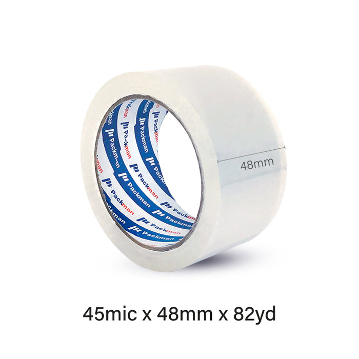 48mm x 82yd Clear OPP Packing Tape (3 Rolls)