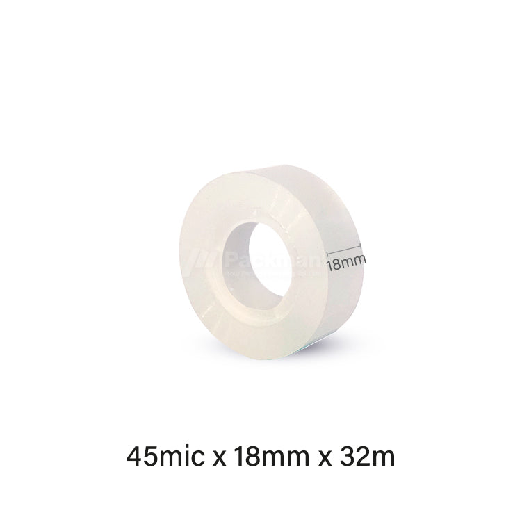 18mm x 32m Clear OPP Packing Tape - Inner Core 38mm (12 Rolls)