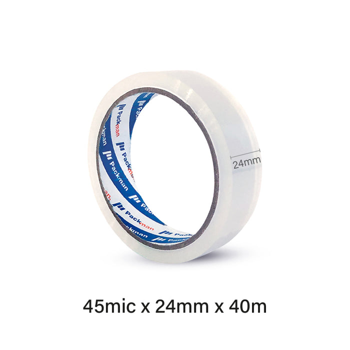 24mm x 40m Clear OPP Packing Tape (3 Rolls)