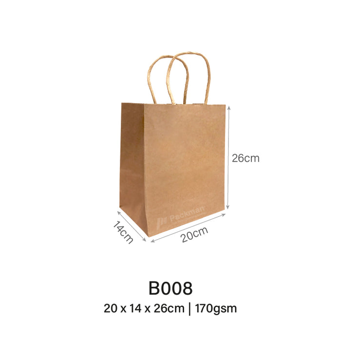 20 x 14 x 26cm B008 Extra Thick Paper Bag (50pcs)