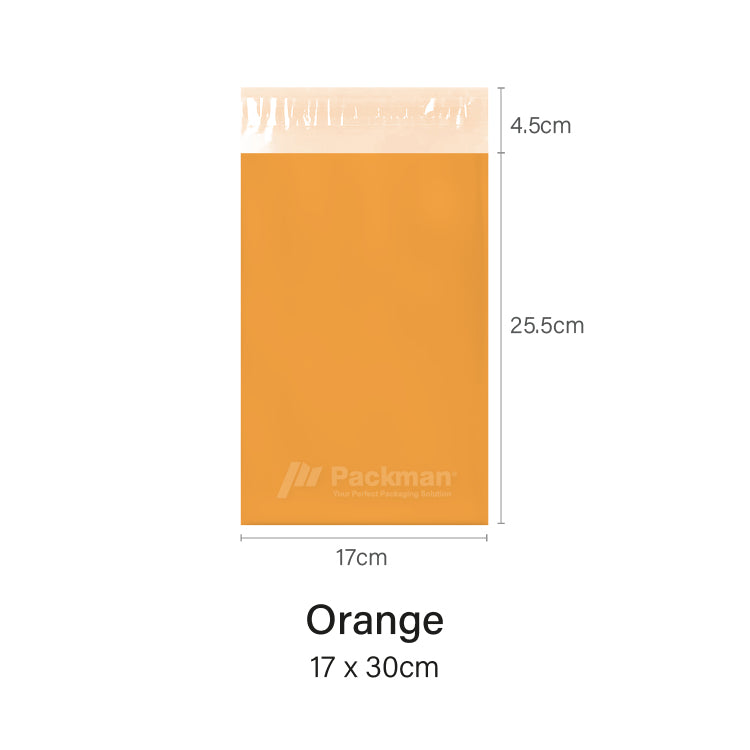 17 x 30cm Orange Poly Mailer (100pcs)