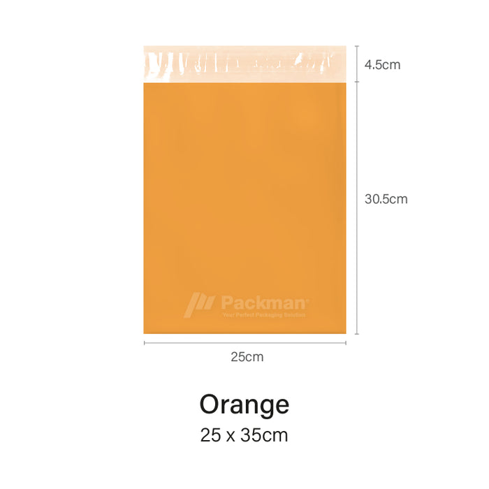 25 x 35cm Orange Poly Mailer (100pcs)