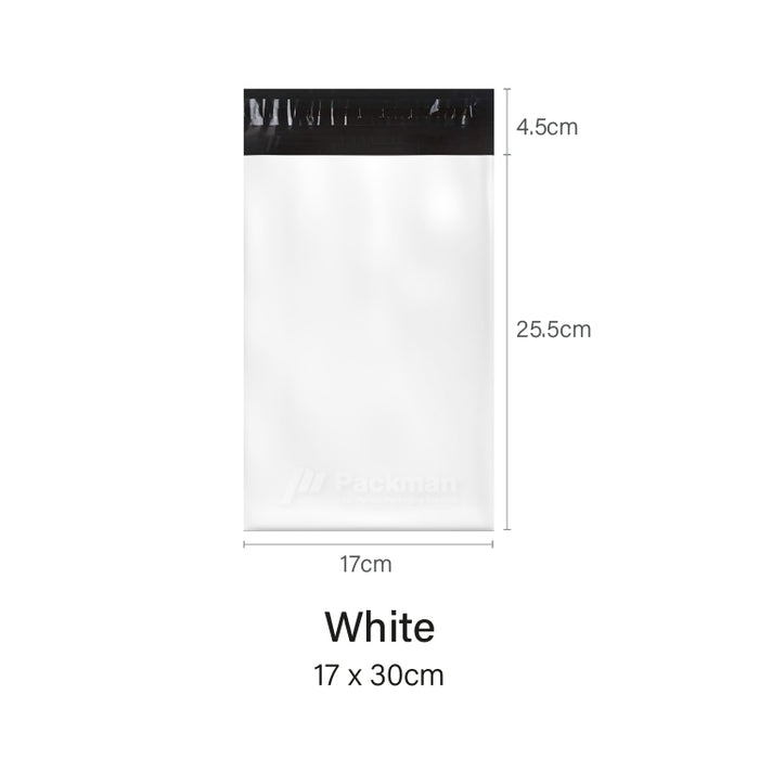 17 x 30cm White Poly Mailer (100pcs)