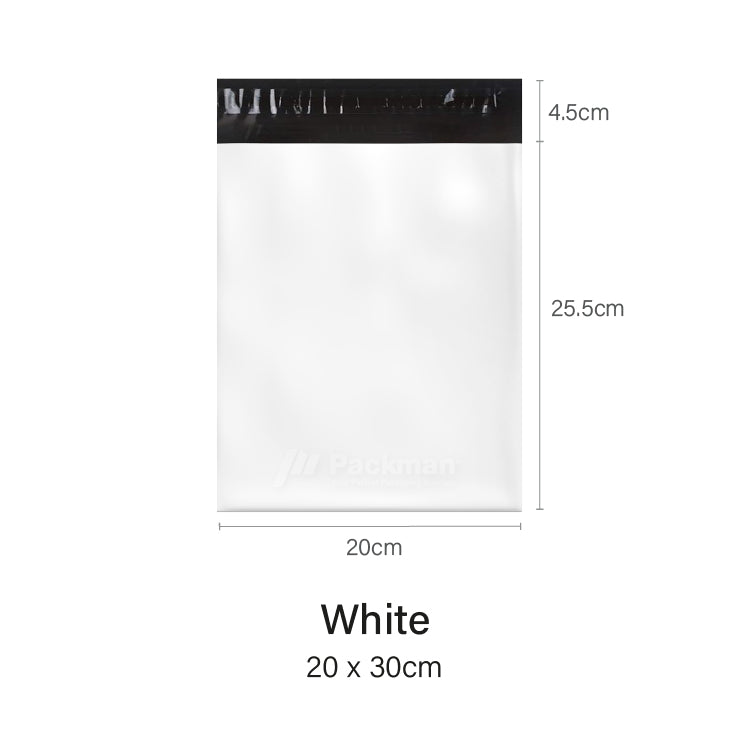 20 x 30cm White Poly Mailer (100pcs)
