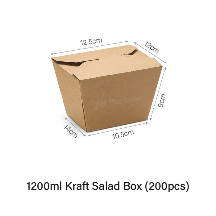 1200ml Kraft Salad Box (200pcs)