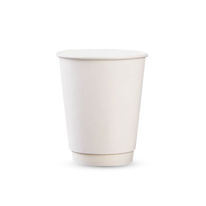 12oz Double Wall White Paper Cup (500pcs)