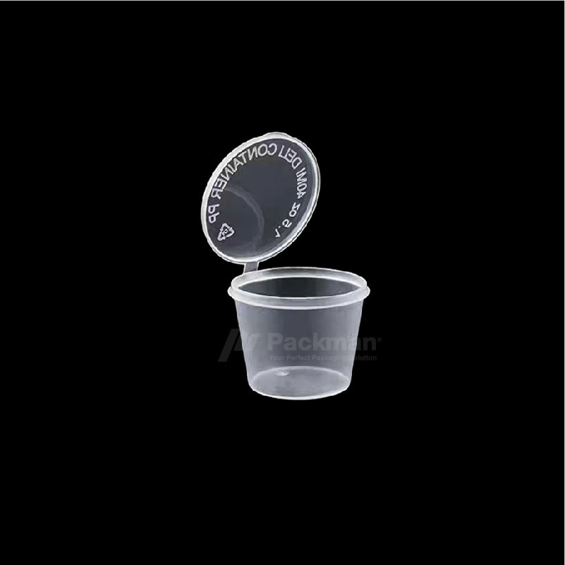 1oz Plastic Sauce Cup with Lid (1000pcs)