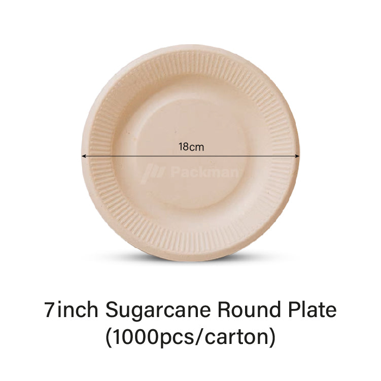 7inch Sugarcane Plate (1000pcs)