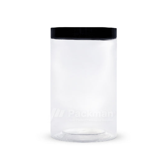 10 x 18cm Black Plastic Jar (48pcs)