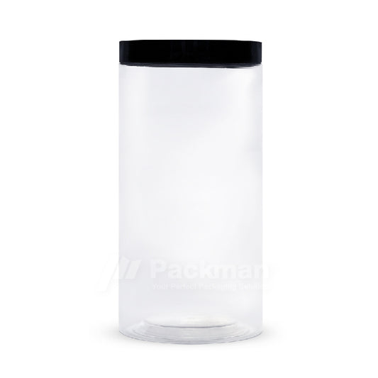 10 x 20cm Black Plastic Jar (48pcs)