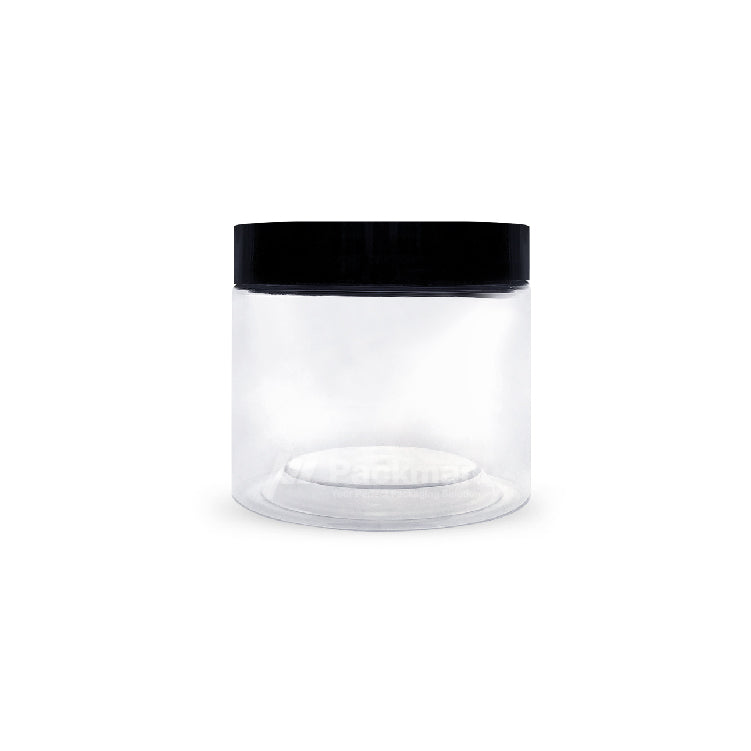 10 x 8cm Black Plastic Jar (48pcs)