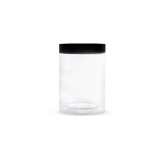 6.5 x 10cm Black Plastic Jar (113pcs)