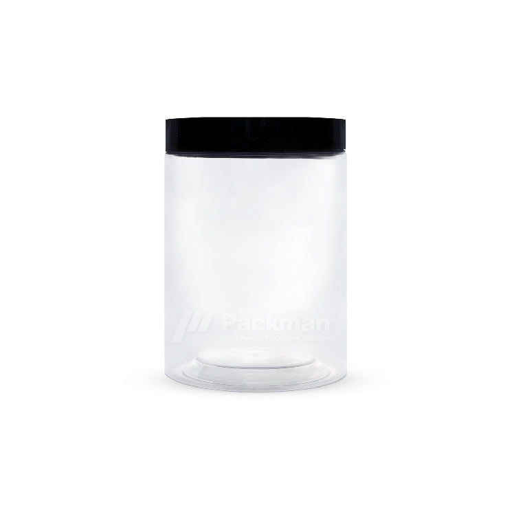 8.5 x 12cm Black Plastic Jar (67pcs)