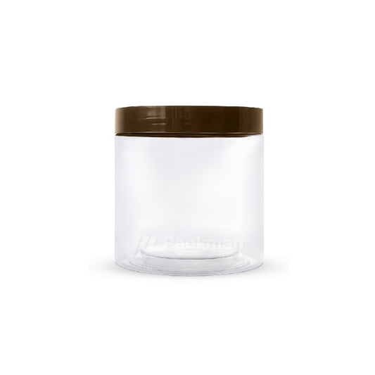 10 x 10cm Brown Plastic Jar (48pcs)