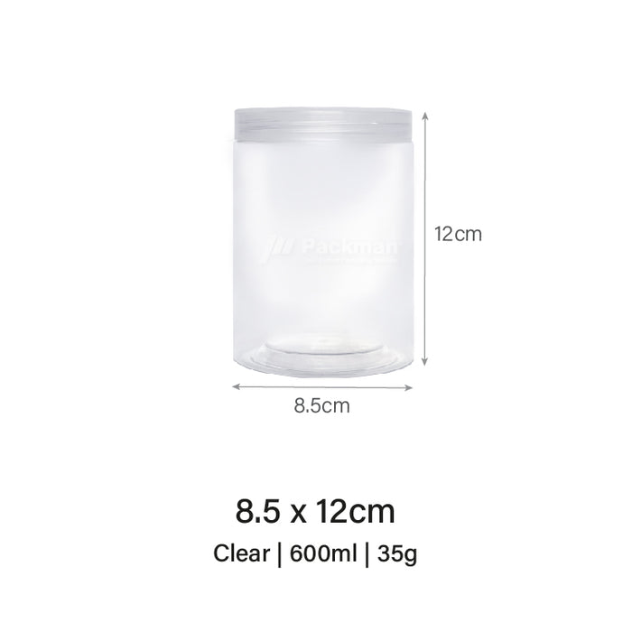 8.5 x 12cm Clear Plastic Jar (67pcs)