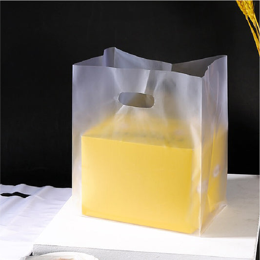 20 x 30cm Clear Hole Frosted Carrier Bag (50pcs)