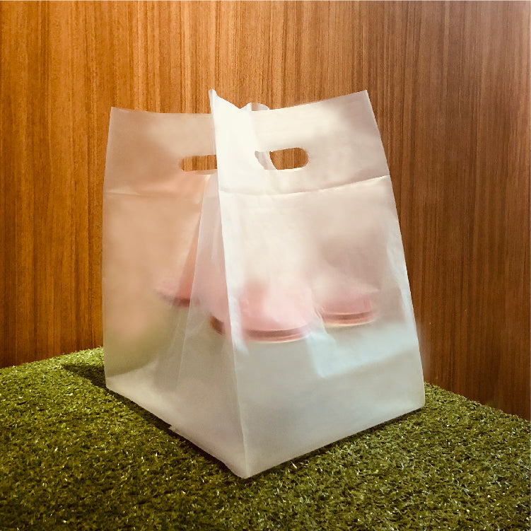 6/7" Frosted Square Carrier Bag (50pcs)