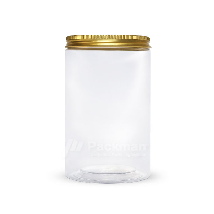 10 x 18cm Gold Plastic Jar (48pcs)