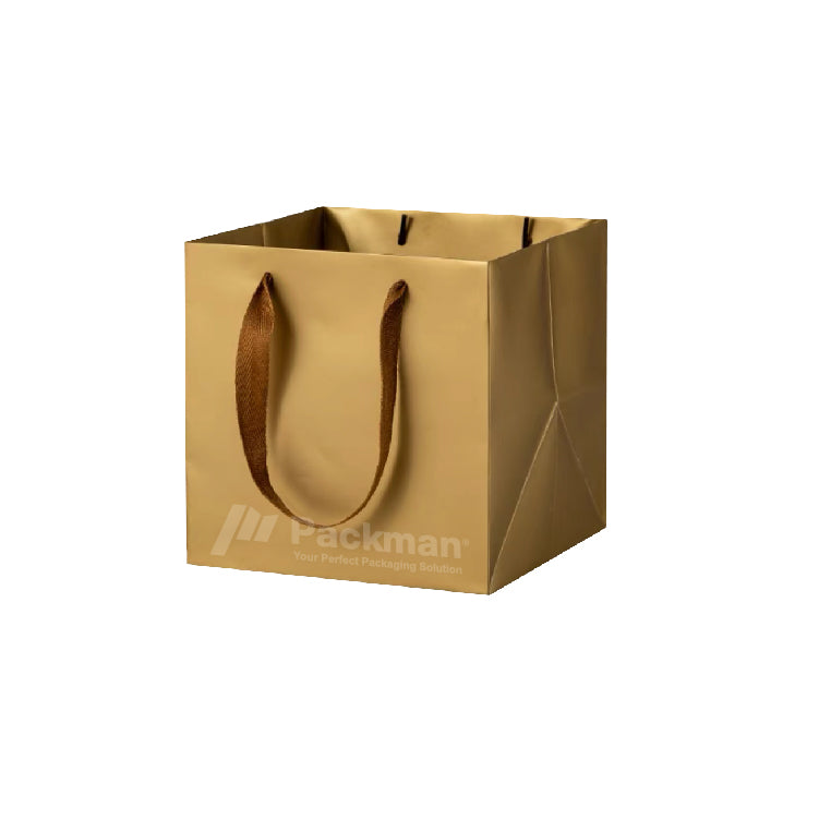 30 x 30 x 30cm Square Gold Paper Bag (100pcs)