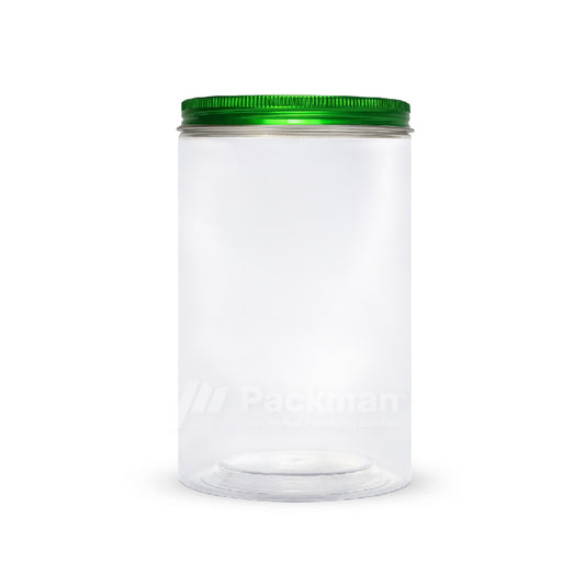 10 x 18cm Green Plastic Jar (48pcs)