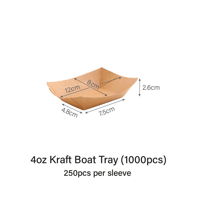 4oz Kraft Boat Tray (1000pcs)