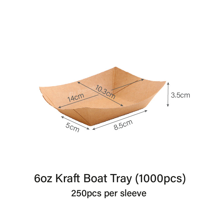 6oz Kraft Boat Tray (1000pcs)