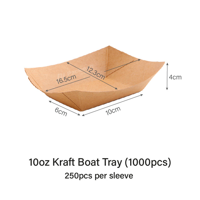 10oz Kraft Boat Tray (1000pcs)