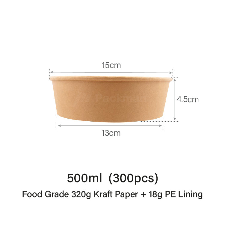 500ml Kraft Bowl (300pcs)