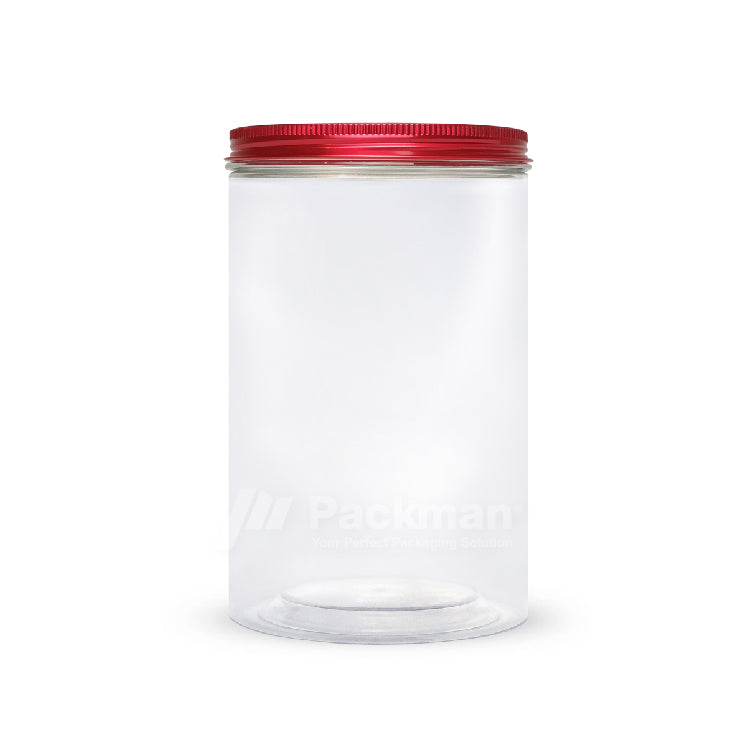 10 x 18cm Red Plastic Jar (48pcs)
