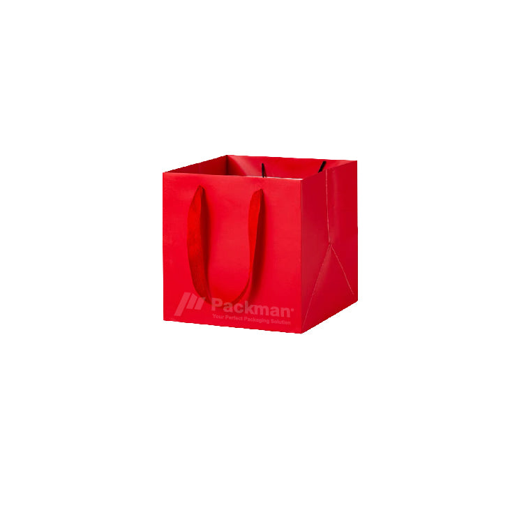 15 x 15 x 15cm Square Red Paper Bag (100pcs)
