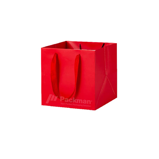 25 x 25 x 25cm Square Red Paper Bag (100pcs)