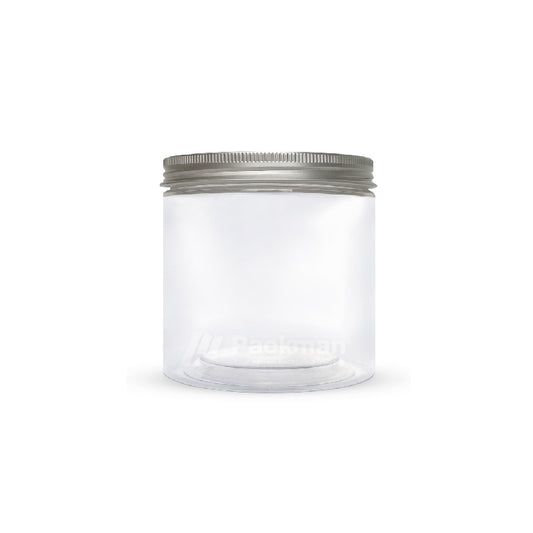10 x 10cm Silver Plastic Jar (48pcs)