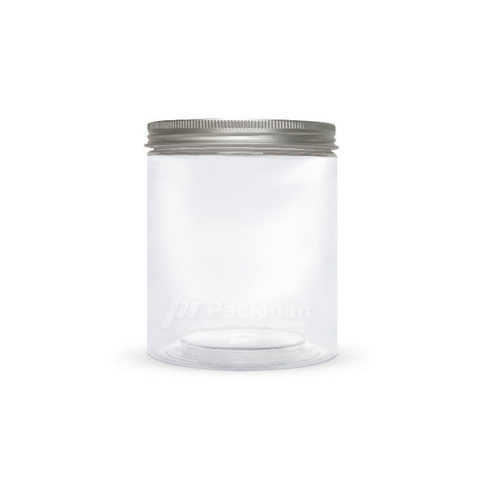 10 x 12cm Silver Plastic Jar (48pcs)
