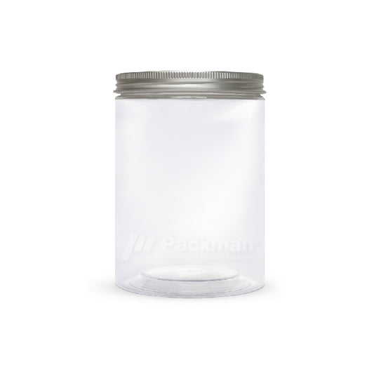 10 x 15cm Silver Plastic Jar (48pcs)