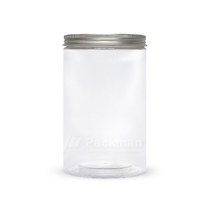 10 x 18cm Silver Plastic Jar (48pcs)