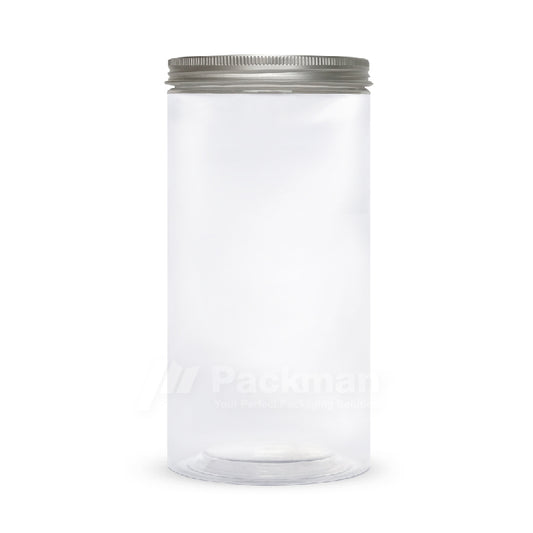 10 x 20cm Silver Plastic Jar (48pcs)