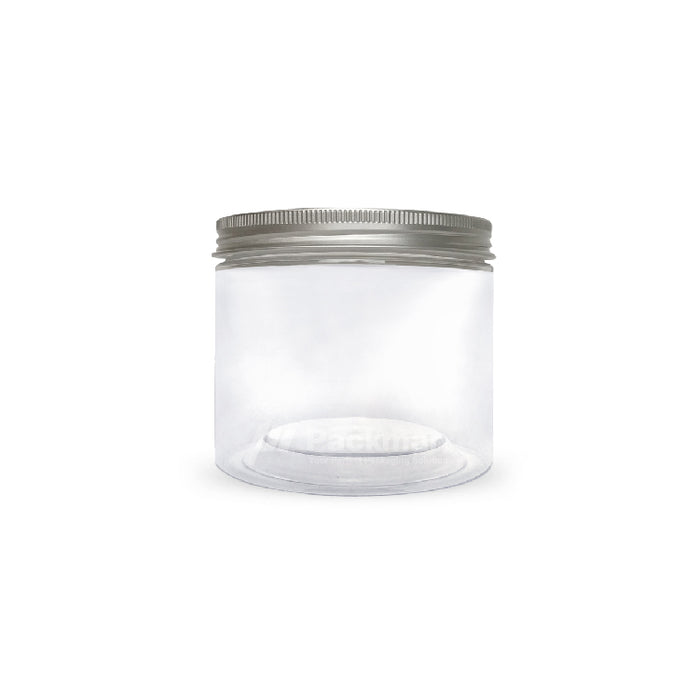 10 x 8cm Silver Plastic Jar (48pcs)