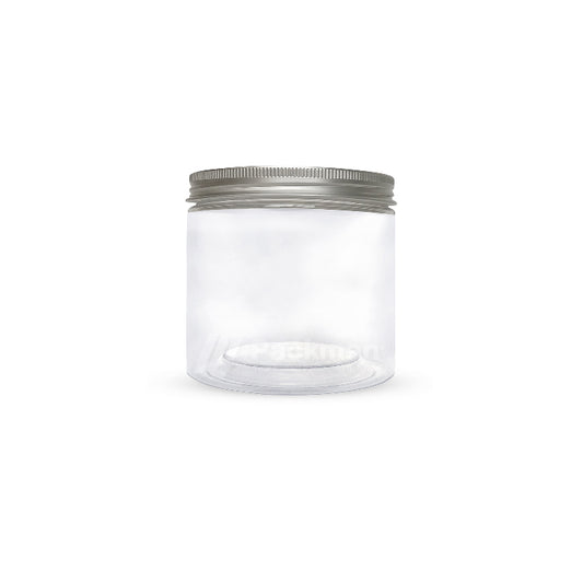 8.5 x 8.5cm Silver Plastic Jar (67pcs)