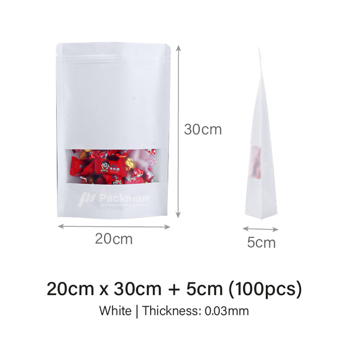 20 x 30cm White Standing Pouch (100pcs)