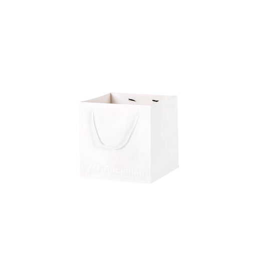 15 x 15 x 15cm Square White Paper Bag (100pcs)