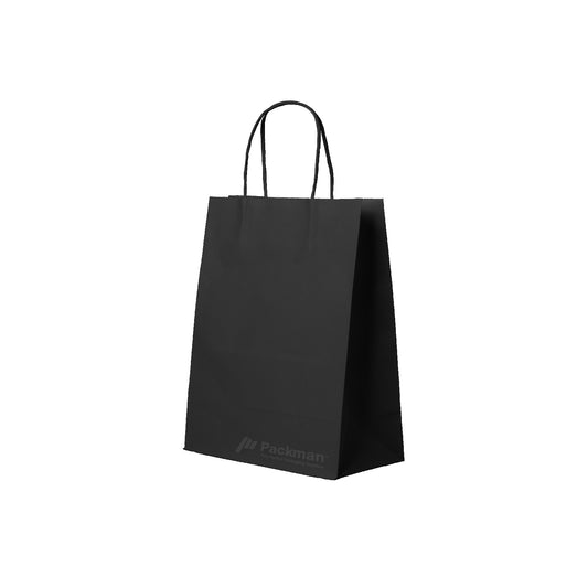 21 x 11 x 27cm Black Paper Bag (100pcs)