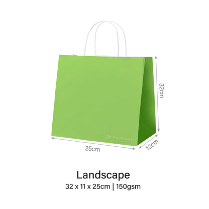 32 x 11 x 25cm Green Paper Bag (100pcs)
