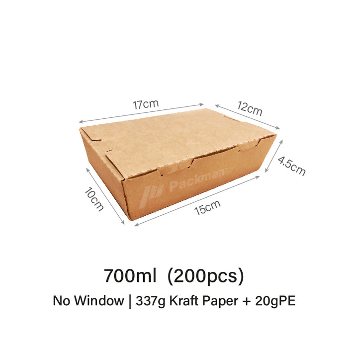 700ml Kraft Lunch Box (200pcs)
