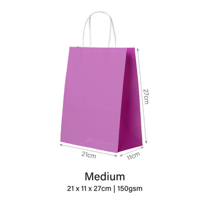 21 x 11 x 27cm Purple Paper Bag (100pcs)