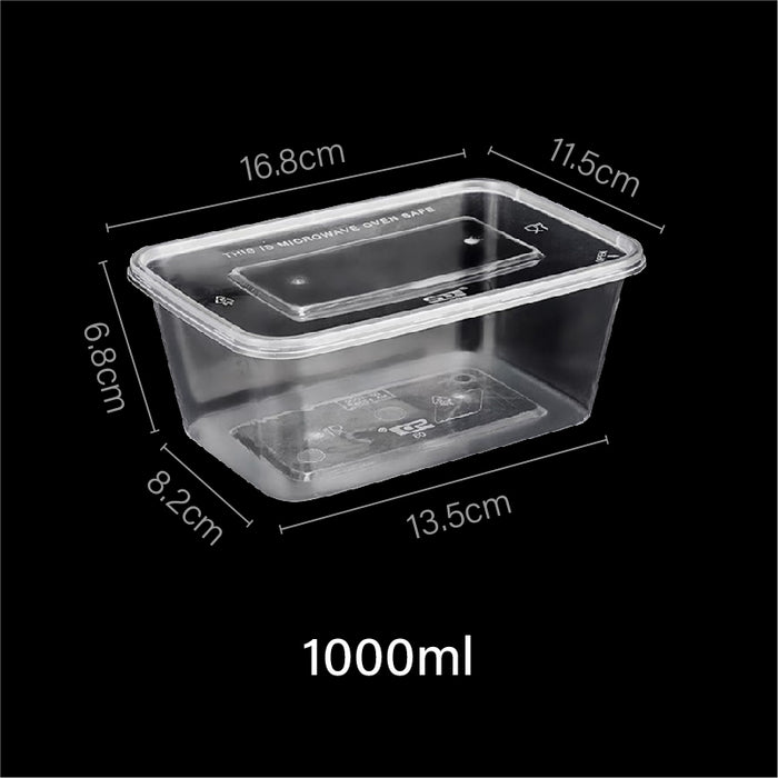 1000ml Disposable Plastic Lunch Box (250pcs)