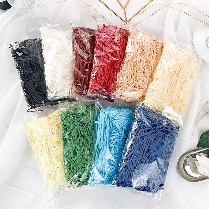 Glitter Light Gold Raffia Shredded Paper (100g)