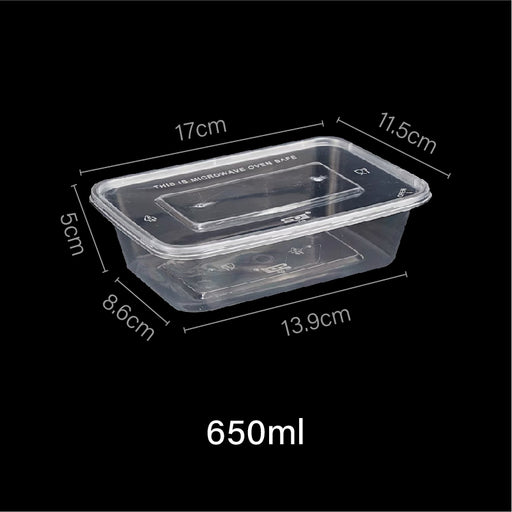 Rectangular plastic container