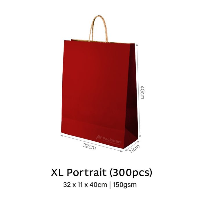Red XL Portrait Paper Bag
